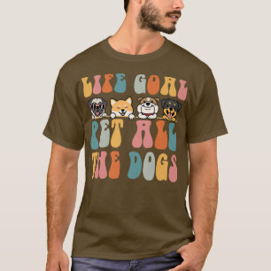 T-shirt Objectif de vie Animaux Tous les chiens Chiens Vin