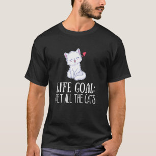 T-shirt Objectif de vie caresser tous les chats Chaton mig