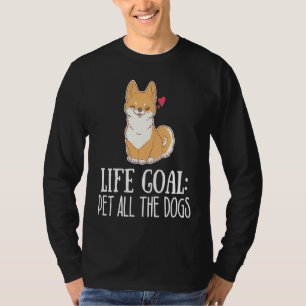 T-shirt Objectif de vie caresser tous les chiens adorable 