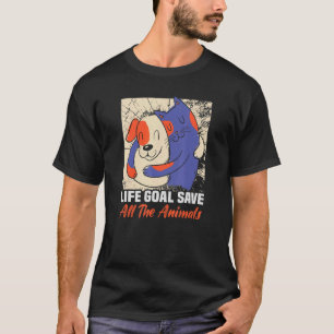 T-shirt Objectif de vie Sauver tous les animaux Chien Seco