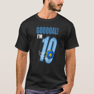 T-shirt Objectif du joueur de handball Je suis 10e anniver