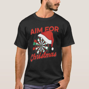 T-shirt Objectif pour Noël Dart Lecteur fléchettes Dartboa