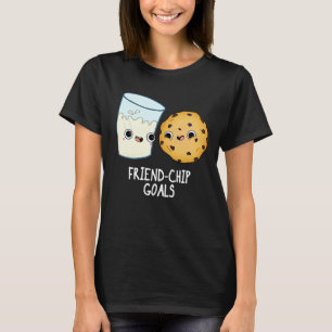 T-shirt Objectifs Ami-Chip Funny Lait Cookies Pun Dark BG