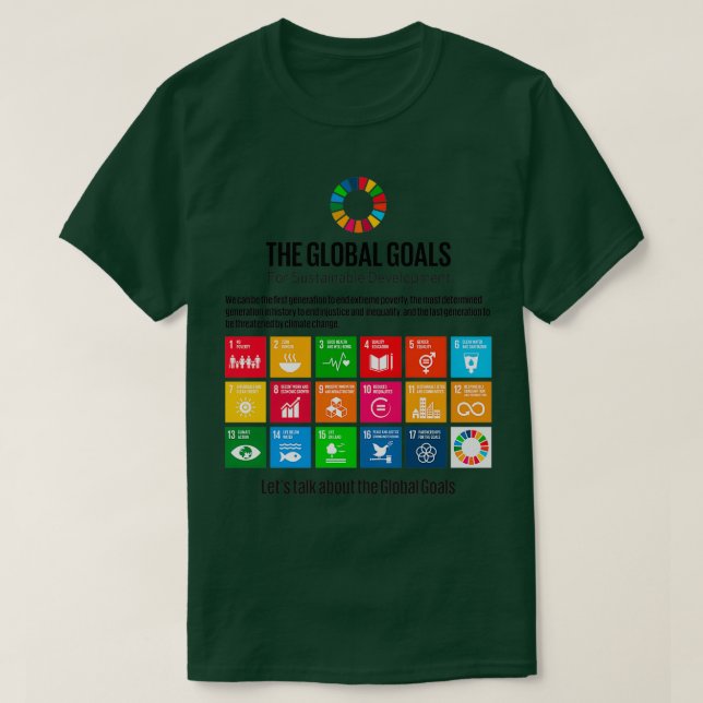 T-shirt Objectifs de développement durable des Nations Uni (Design devant)