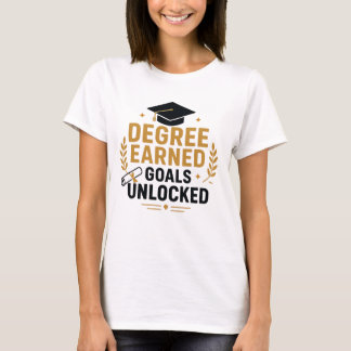 T-shirt Objectifs débloqués par le diplôme obtenu Femmes D