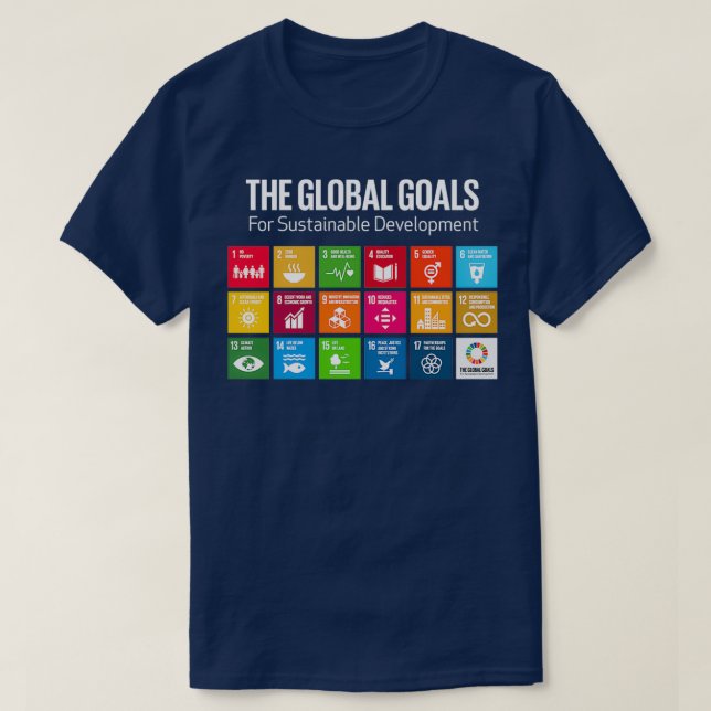 T-shirt Objectifs mondiaux 17 Objectifs mondiaux Icônes Gr (Design devant)