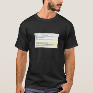 T-shirt Objet Non Défini Sur L'Instance D'Un Prem D'Erreur