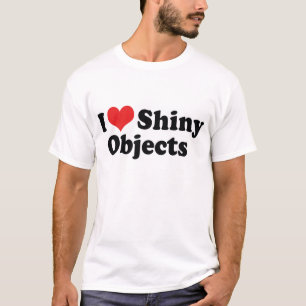 T-shirt Objets Brillants Cœur Amour - Bijoux Or Argent