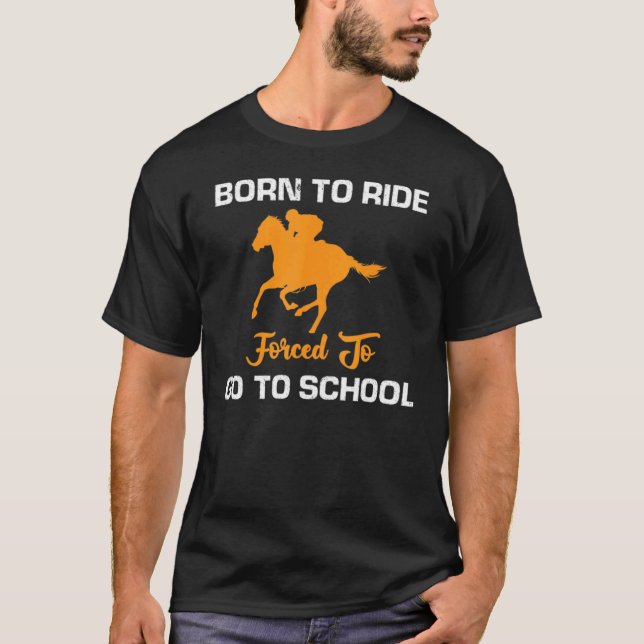 T-shirt Obligé d'aller à l'école (Devant)