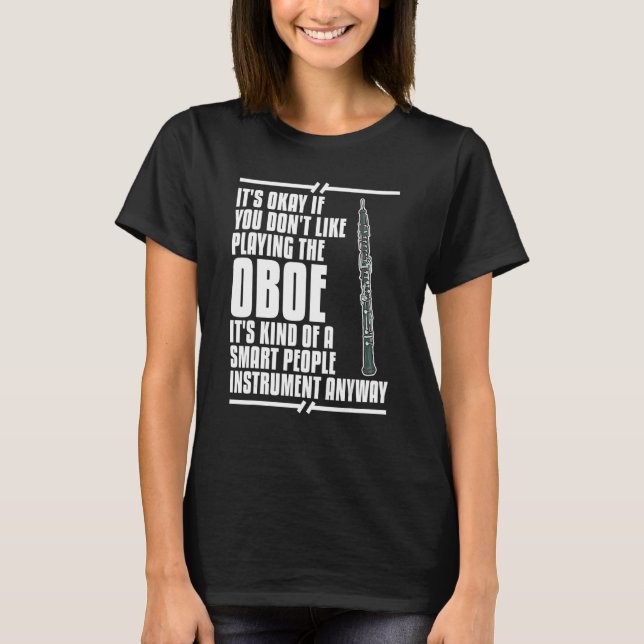 T-shirt Oboe Instrument Music Player Beginner Lesson Obois (Devant)