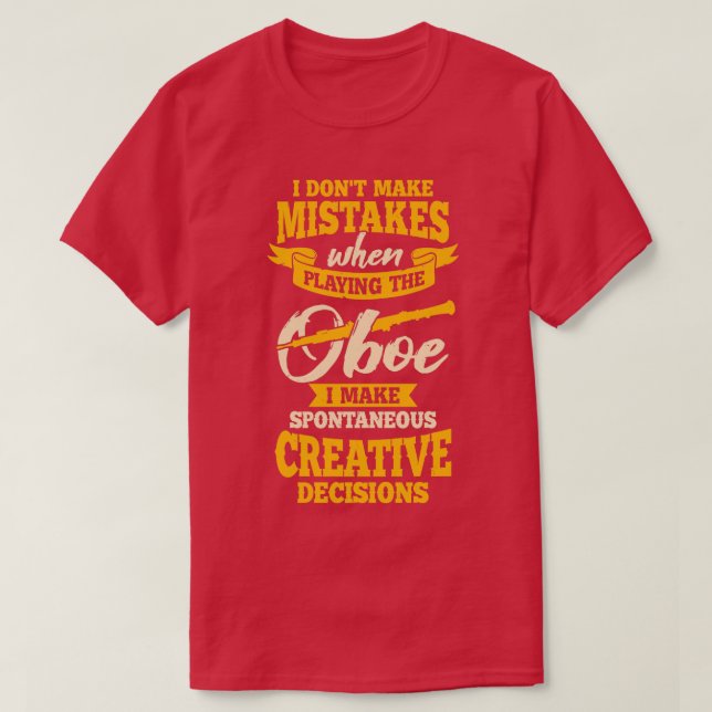 T-shirt Oboe Player Instrument Oboist Cadeau (Design devant)