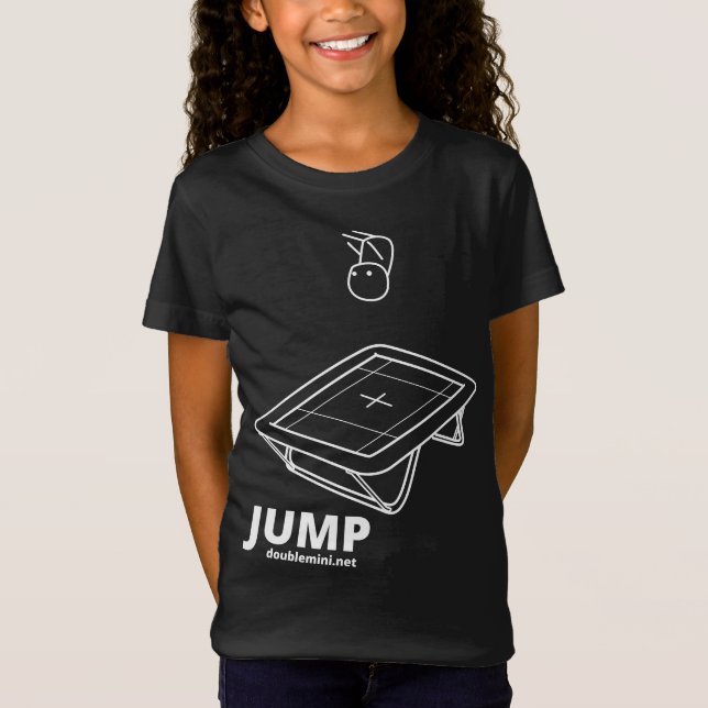 T-Shirt Obscurité de chemise de SAUT de trempoline (Devant)