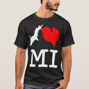 T-shirt Obscurité de MI du ♥ I (coeur Michigan d'I), gr