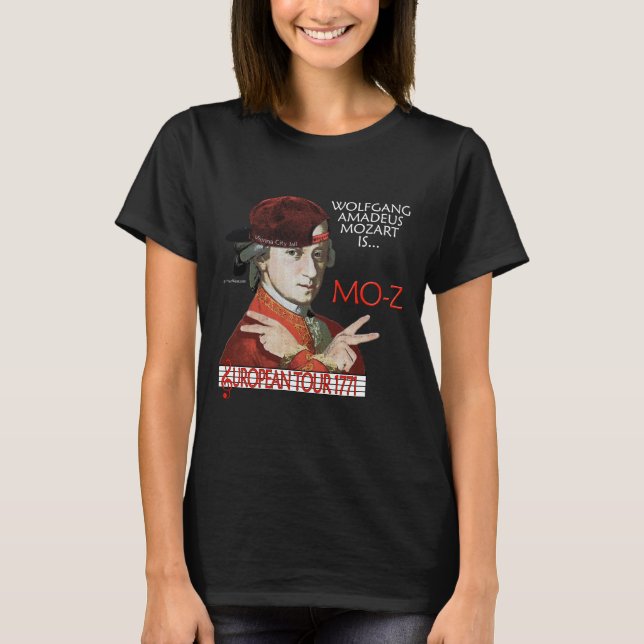 T-shirt Obscurité de s de chemise de Mozart "MOIS-z" (Devant)