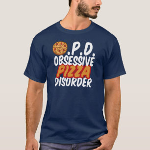 T-shirt Obscurité drôle de pizza
