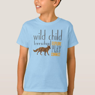 T-shirt Obscurité sauvage de conception de Fox d'enfant