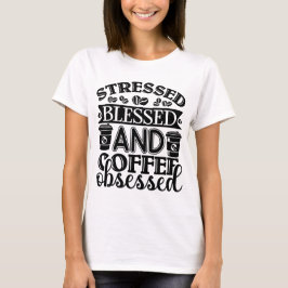 T-shirt Obsédé au café et au ventre