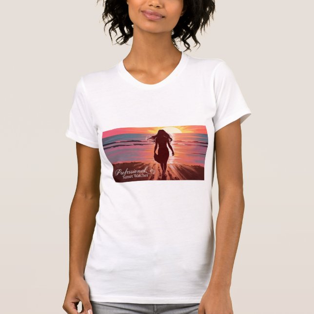 T-shirt Observateur de coucher de soleil professionnel (Devant)