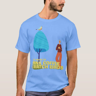 T-shirt Observation des oiseaux et café 1