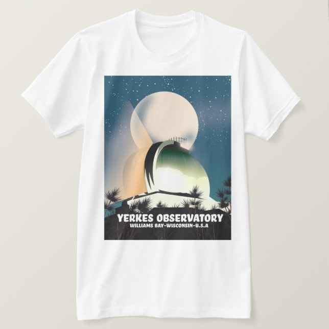 T-shirt Observatoire de Yerkes Williams Bay, Wisconsin, Ét (Design devant)