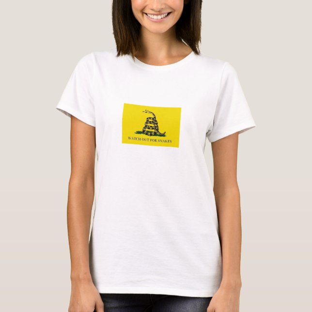 T-shirt Observez pour la chemise de dames de serpents (Devant)