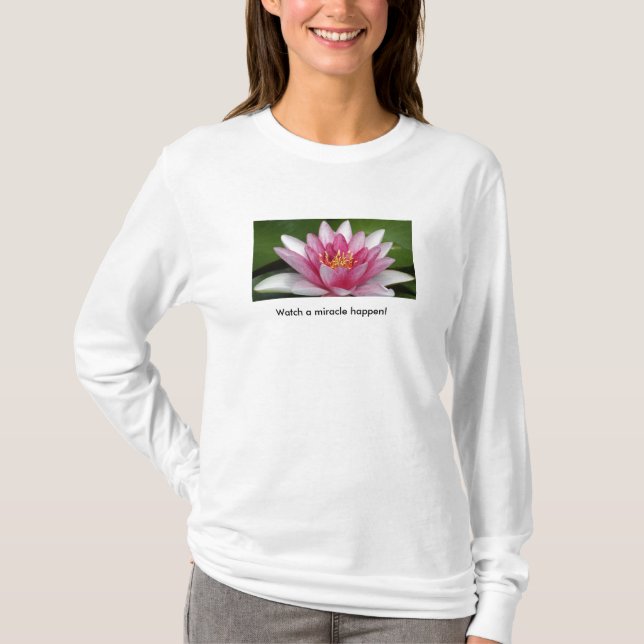 T-shirt Observez un miracle se produire longue chemise de (Devant)