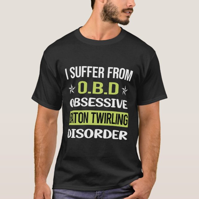 T-shirt Obsessionnel Love Baton Twirling Twirl Twirler (Devant)