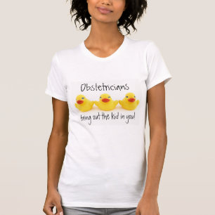 T-shirt Obstétriciens et canards en caoutchouc jaunes