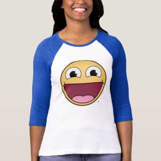 T-shirt Obtenez heureux ! 3/4 chemise de la douille des