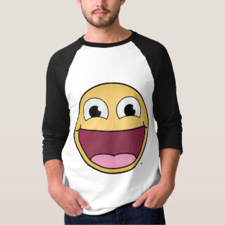 T-shirt Obtenez heureux ! 3/4 chemise de la douille des