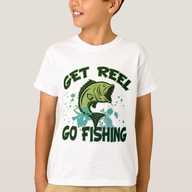 T-shirt Obtenez la bobine vont pêcher (Devant)