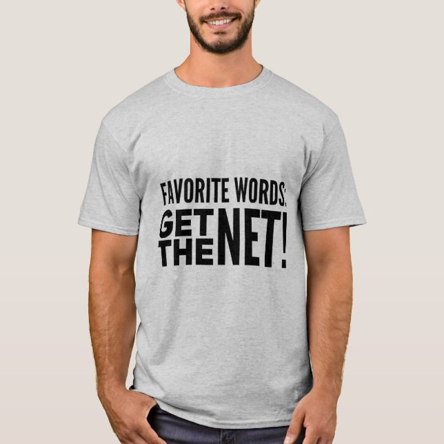 T-shirt Obtenez La Pêche Sur Le Net (Devant)
