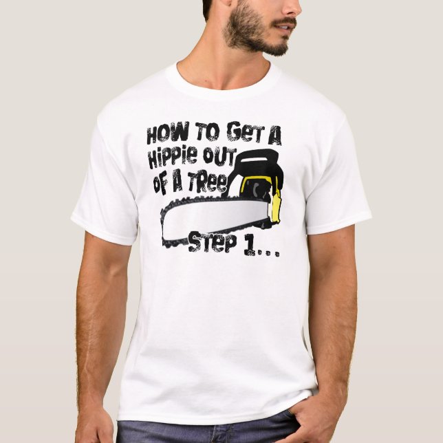 T-shirt Obtenez les hippies hors de vos arbres (Devant)
