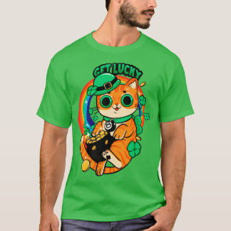 T-shirt Obtenez Lucky Cat