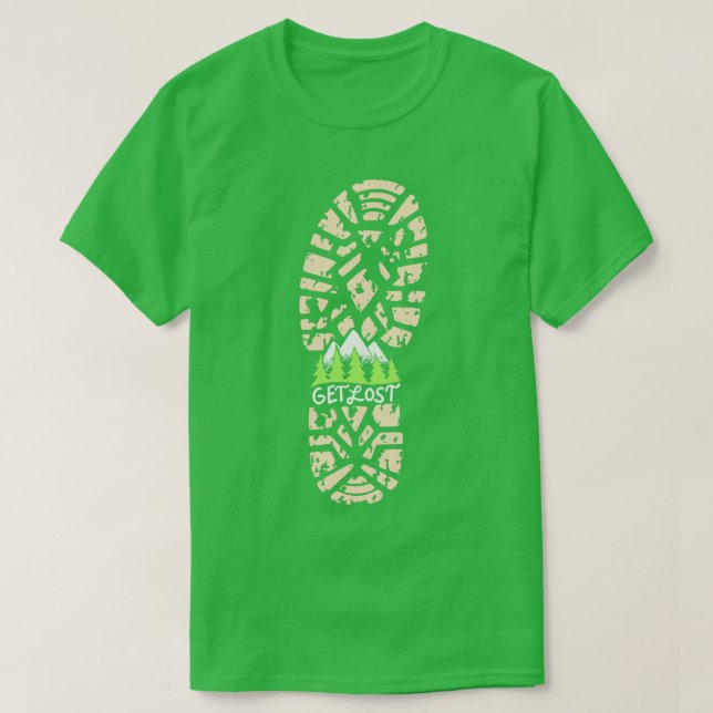 T-shirt Obtenez Perdu Randonnée Cool et Camping Chemises e (Design devant)