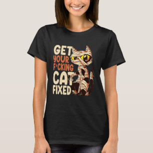 T-shirt Obtenez votre chat Secourt de chat Halloween fixe