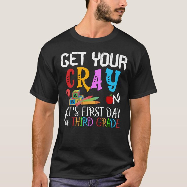 T-shirt obtenez votre crayon son premier jour de troisième (Devant)