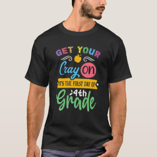 T-shirt Obtenez Votre Gris Sur Son Premier Jour De 4E Anné