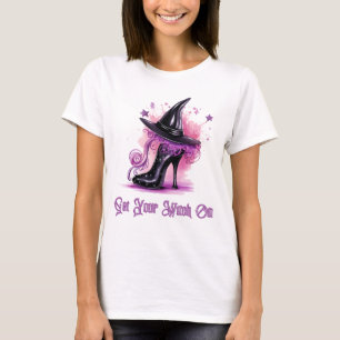 T-shirt Obtenez votre sorcière sur les bottes et Halloween
