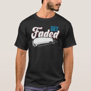 T-shirt Obtenir Faded Classic Razor Vintage Barber Coiffur
