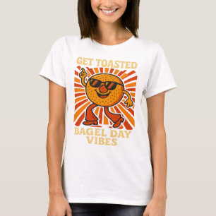 T-shirt Obtenir Grillé Bagel Day Vibes rétro