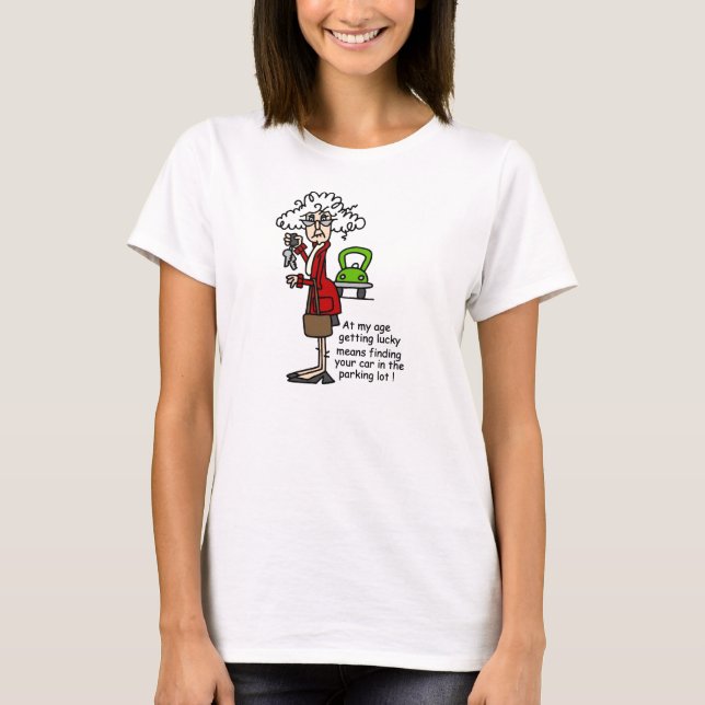 T-shirt Obtenir un Humour chanceux (Devant)