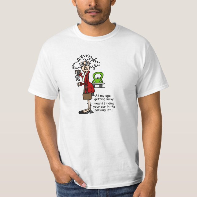 T-shirt Obtenir un Humour chanceux (Devant)
