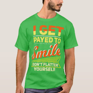 T-shirt Obtenir Witer Payé Bartender I À Barista Smile Drô