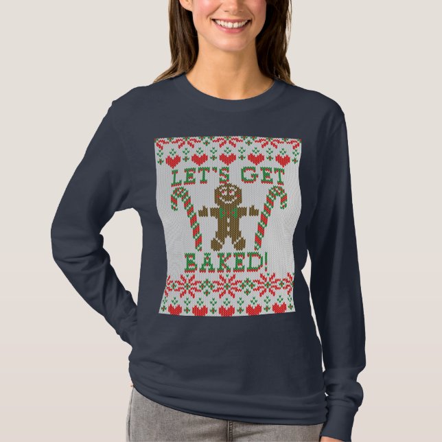 T-shirt Obtenons a fait le bonhomme en pain d'épice dit (Devant)