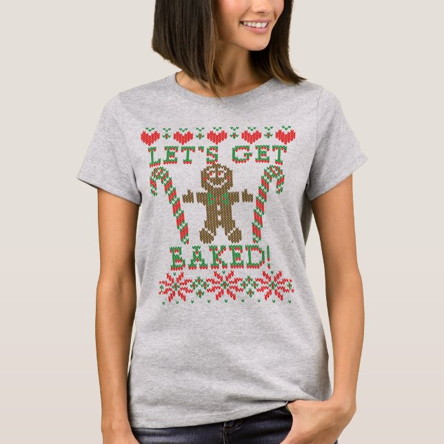 T-shirt Obtenons a fait le bonhomme en pain d'épice dit (Devant)