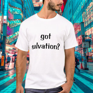 T-shirt Obtenu Salut Roi James Bible Christian Evangile