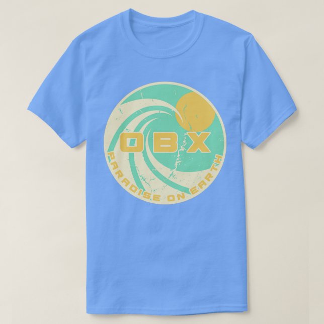 T-shirt OBX Outer Banks Paradise on Earth Surfing Beach Oc (Design devant)