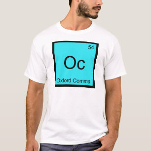 T-shirt Oc - Virgule d'Oxford Grammaire Symbole de chimie