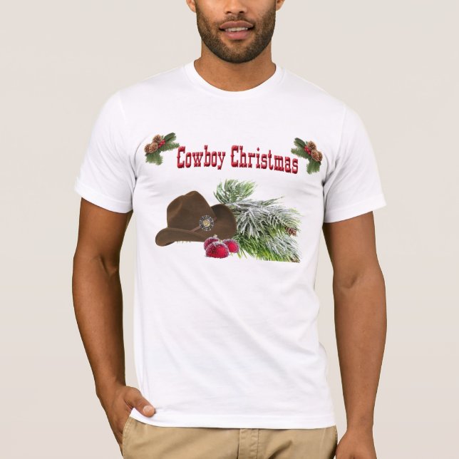 T-shirt occidental de Noël de cowboy (Devant)